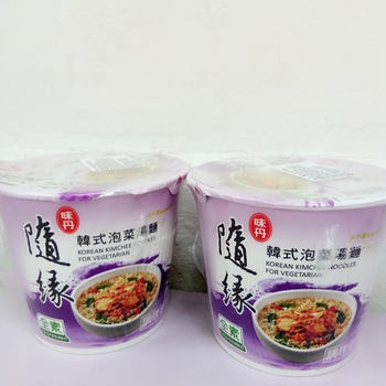 Image Vedan Kimchi Cup noodles 味丹 - 隨缘韩式泡菜杯面 60grams currrently not in production