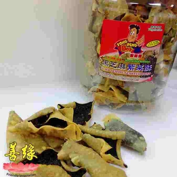 Image Black Sesame Seaweed Crispy SL3善缘 - 黑芝麻紫菜酥(罐) 110grams
