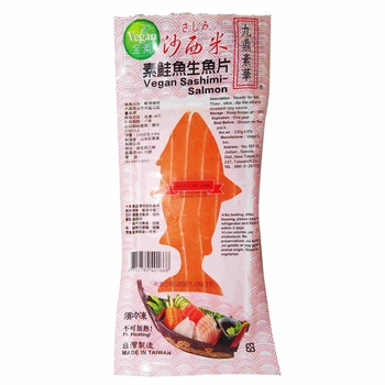 Image Veggie Sashimi Salmon 九鼎华-素鲑鱼生鱼片(橙) 220grams