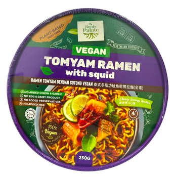 Image Vegan Tomyam Squid Ramen 冬荫功干捞拉素有鱿鱼面(碗) 230grams
