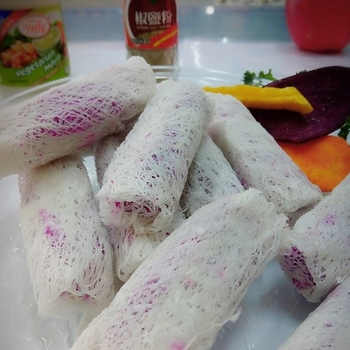 Image Vietnamese Rice Skin Purple Yam Roll 善缘-山药卷(20pcs) 600 grams