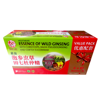 Image Essence of wild Ginseng with Cordyceps Blessing Brand-泡参虫草田七杜仲精 560grams
