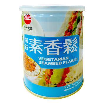 Image Weiyi Best Grade Vegetarian Laver Floss (铁罐) 味一-海苔素香松 200 grams 