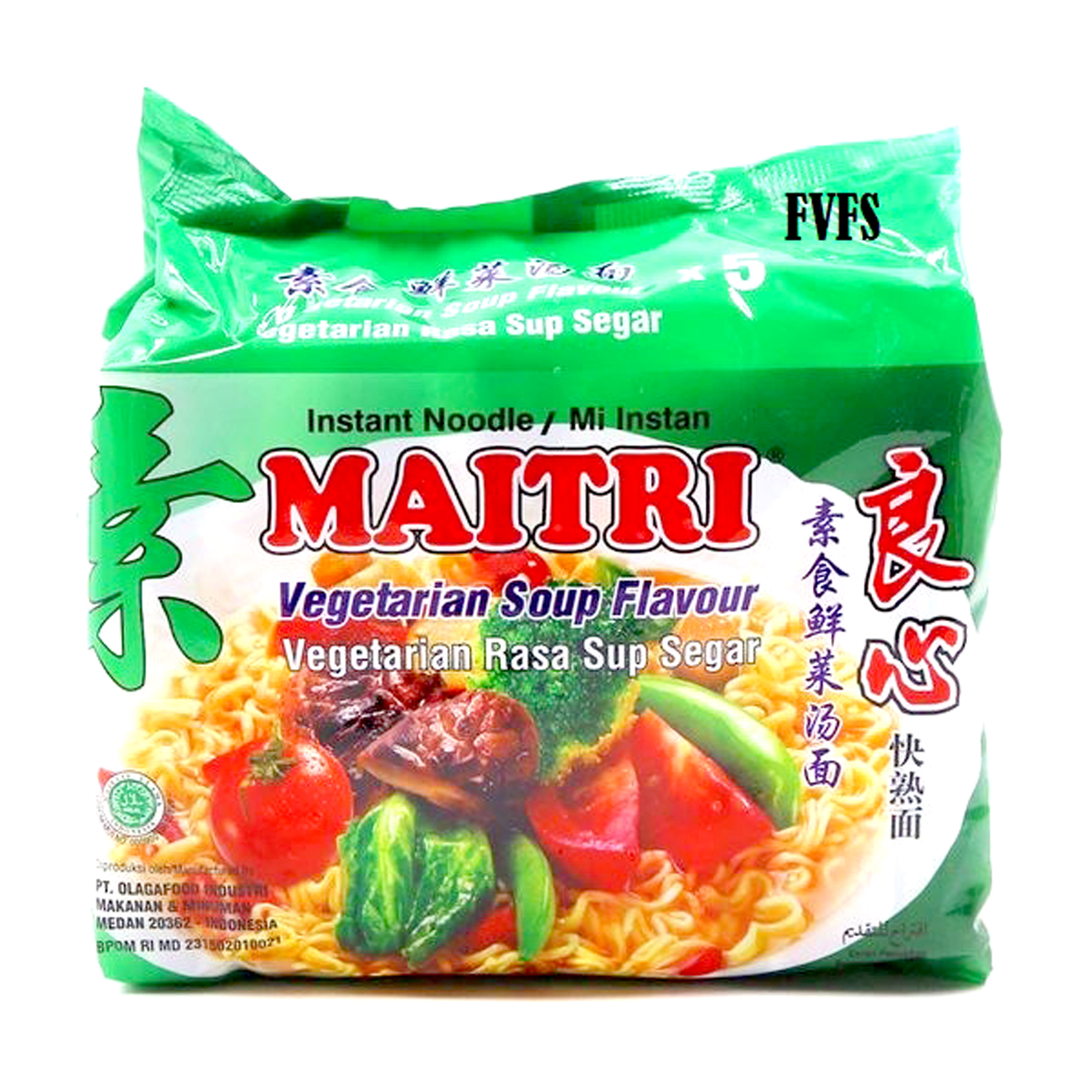 Image Maitri Vegetarian Soup noodles 良心 - 鲜菜蔬菜汤面 400 grams